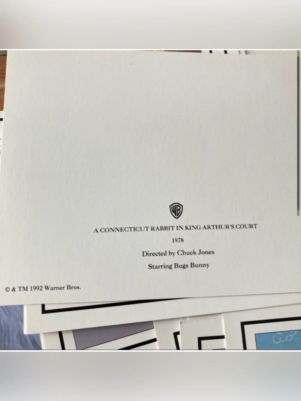Vintage Warner Bros Greeting Cards Blank